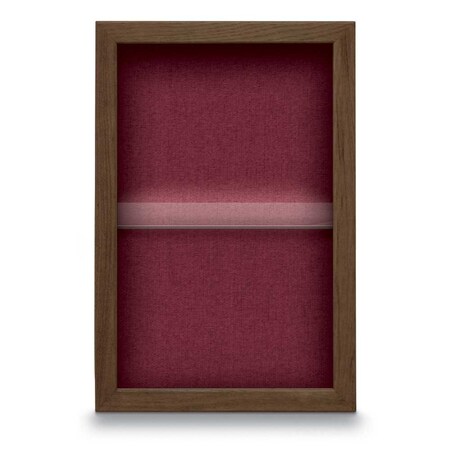 United Visual Products Indoor Enclosed Combo Board, 48"x36", Black Frame/Burgundy & Burgundy UVCB4836B-BURGUN-DBURGU